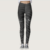 Faith Typography Christelijk Black and White Moder Leggings (Voorkant)