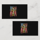 Faith USA American Flag Christelijk Cross Jesus Su Visitekaartje (Voorkant / Achterkant)