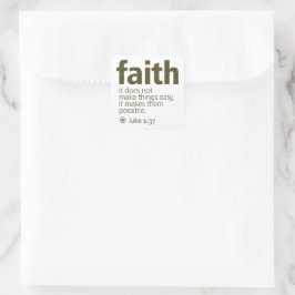 Faith Vierkante Sticker