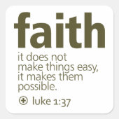 Faith Vierkante Sticker (Voorkant)