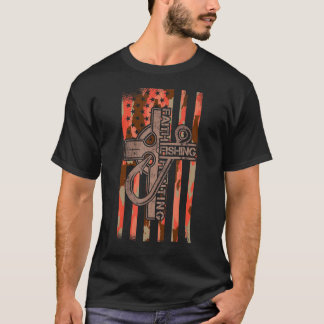Faith Vist Hunting Christelijk Cross Hunter Ameri T-shirt