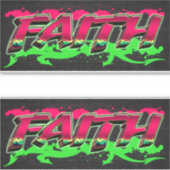 Faith Vorname Name Graffiti Aufkleber Sticker (Voorkant)