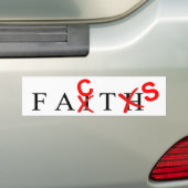 Faith vs Facts Bumpersticker (Op auto)