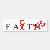 Faith vs Facts Bumpersticker (Voorkant)