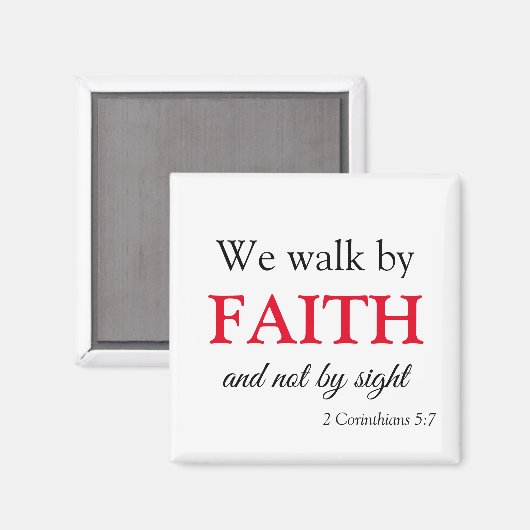 Faith Walk Bold en Trendy Magneet (Voorkant / Achterkant)