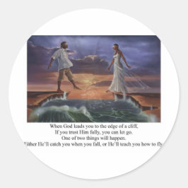 Faith Walk Ronde Sticker