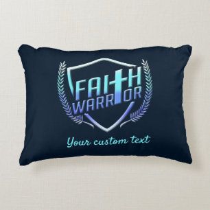 Faith Warrior Christelijk Blue Paars Ombre Accent Kussen