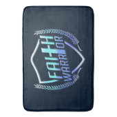Faith Warrior Christian Blue Purple Ombre Badmat (Voorkant Verticaal)