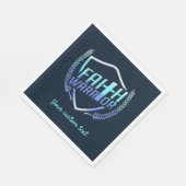 Faith Warrior Christian Blue Purple Ombre Servet (Hoek)