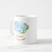 Faith Water Ripple Flowers Easter Christian Mug Koffiemok (Voorkant links)