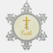 “Faith” Watercolor Christmas Ornament (Voorkant)