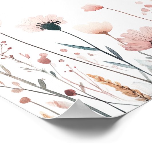 Faith Watercolor Wildflowers Bible Verse Print (Hoek)