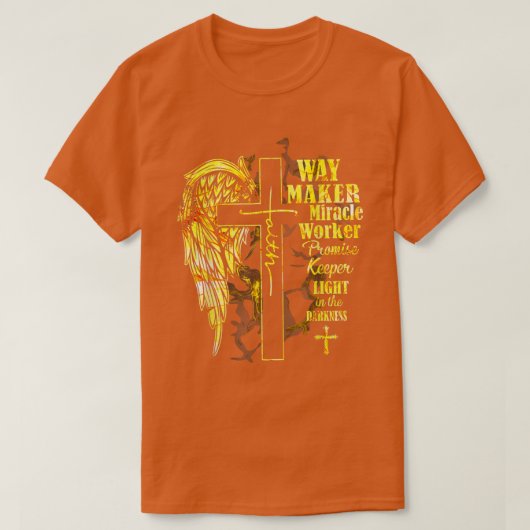 Faith way maker mirakelwerker belooft keepergigap t-shirt (Design voorkant)