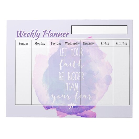 Faith weekblad planner notitieblok (Voorkant)