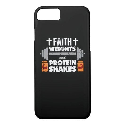 Faith Weights Christelijk Gym Humor-oefening Case-Mate iPhone Case (Achterkant)