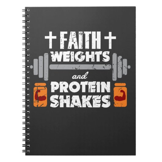 Faith Weights Christelijk Gym Humor-oefening Notitieboek (Voorkant)