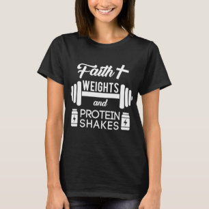 Faith Weinig Christelijke gym Weightlift Workout T-shirt