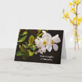 Faith White Blossom Flowers Sympathy Card Kaart (Gele Bloem)