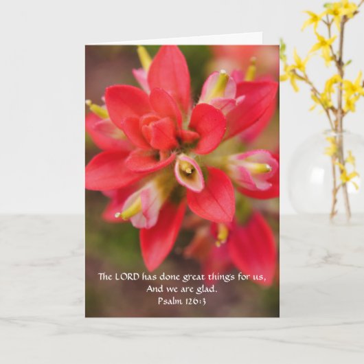 Faith Wildflower Dank u kaart (Gele Bloem)