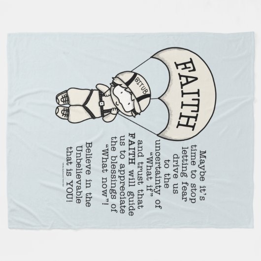 Faith Will Guide Fleece Deken (Voorkant (Horizontaal))