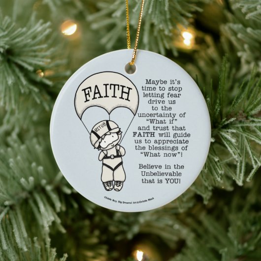 Faith Will Guide Keramisch Ornament (Boom)