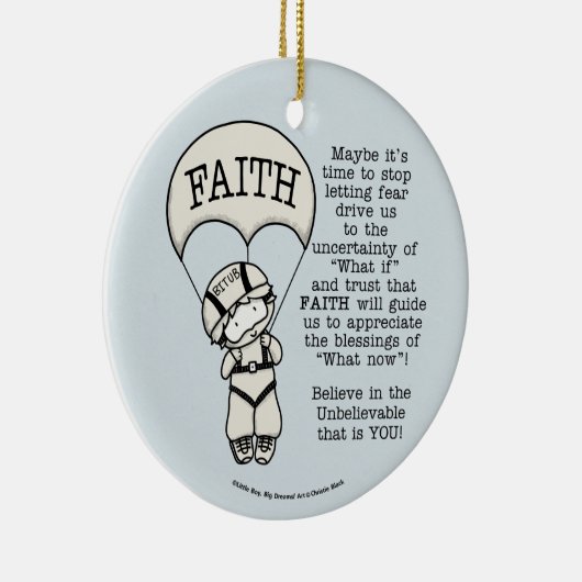 Faith Will Guide Keramisch Ornament (Rechts)