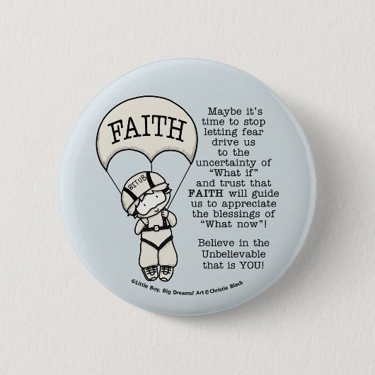 Faith Will Guide Ronde Button 5,7 Cm (Voorkant)