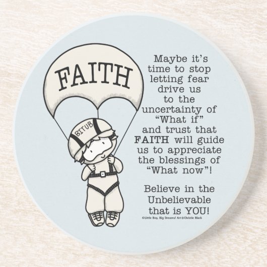 Faith Will Guide Zandsteen Onderzetter (Voorkant)