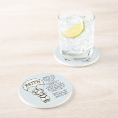 Faith Will Guide Zandsteen Onderzetter (Zijkant)