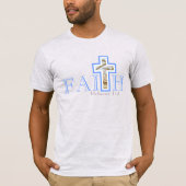 Faith With Wheat Cross Mannen T-shirt (Voorkant)