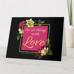 Faith Women Floral: Doe alles met Love Gift Bedankkaart