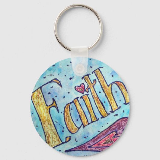 Faith Word Art Sleutelhanger schilderen (Voorkant)