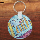 Faith Word Art Sleutelhanger schilderen (Voorkant)