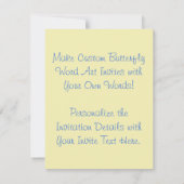 Faith Word Art Vlinder Vleugels Aangepaste Uitnodi Kaart (Achterkant)