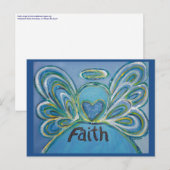 Faith Word Inspirerend Angel Briefkaart (Voorkant / Achterkant)