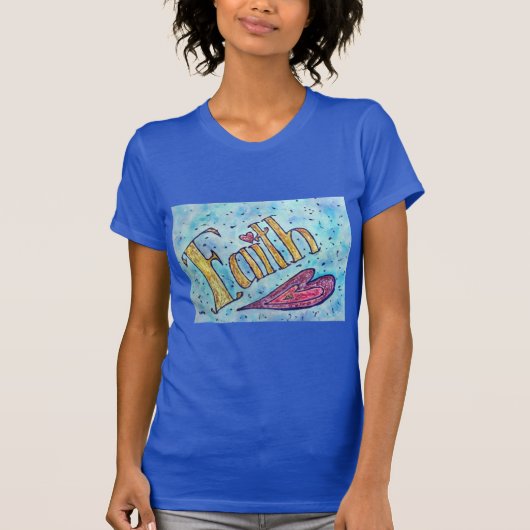 Faith Word Inspirerend Custom Art T-shirts (Voorkant)
