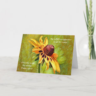 Faith Yellow Wildflower biddende Kaart
