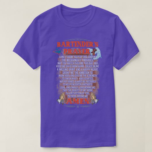 Faithful Bartender T-shirt (Design voorkant)