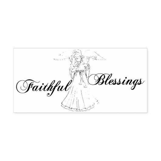 Faithful Blessings Angel Zelfinktende Stempel (Design)