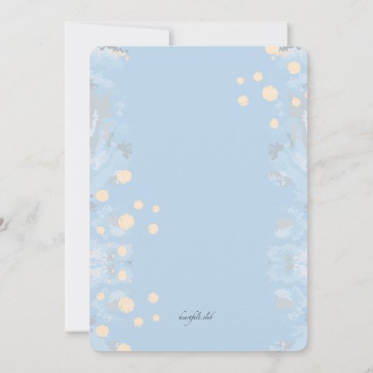 Faithful Blue Religious Uitnodiging (Achterkant)