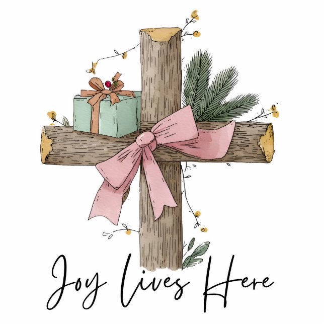 Faithful Christmas Blessing Staand Fotobeeldje (Voorkant)