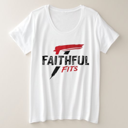 Faithful Fits Plus Size T-shirt (Design voorkant)