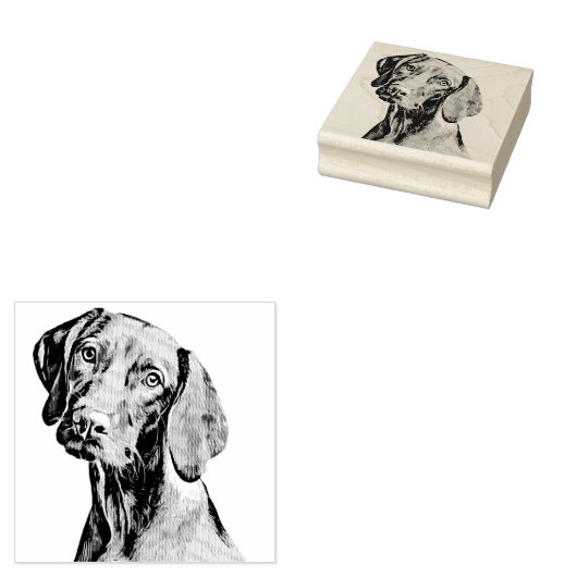Faithful Friend Dog Wooden Stamp Rubberstempel (Gestempeld)