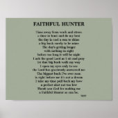 FAITHFUL HUNTER POEM POSTER (Voorkant)