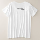 Faithful Past vrouwen plus maat basic wit t-shirt (Design achterkant)