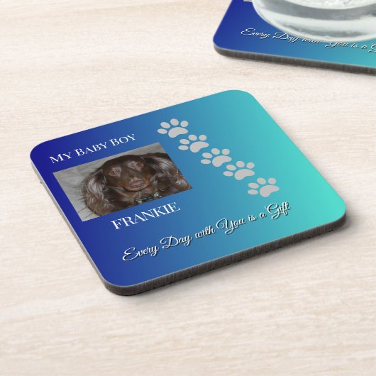 Faithful Pawprints Keepsake Bier Onderzetter (Linkerzijde)