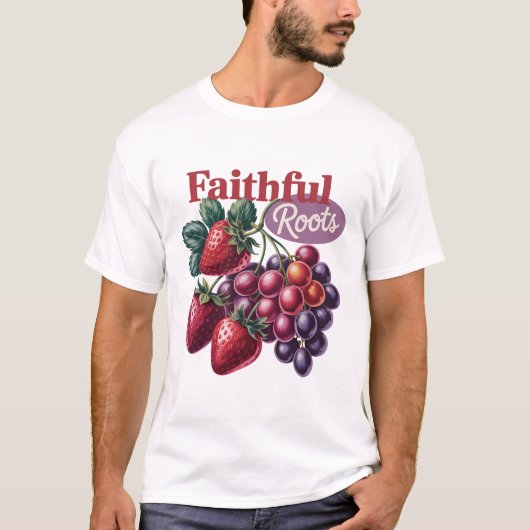 Faithful Roots Aardbeidruiven  T-shirt (Voorkant)