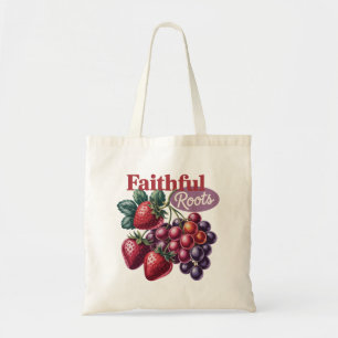 Faithful Roots Aardbeidruiven  T-shirt Tote Bag