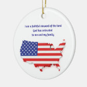 Faithful Steward of USA - Round  Keramisch Ornament (Links)