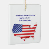 Faithful Steward of USA - Square  Keramisch Ornament (Rechts)